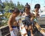 いろいろな感触遊び、楽しいね♪