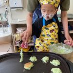 よもぎパンケーキ作り